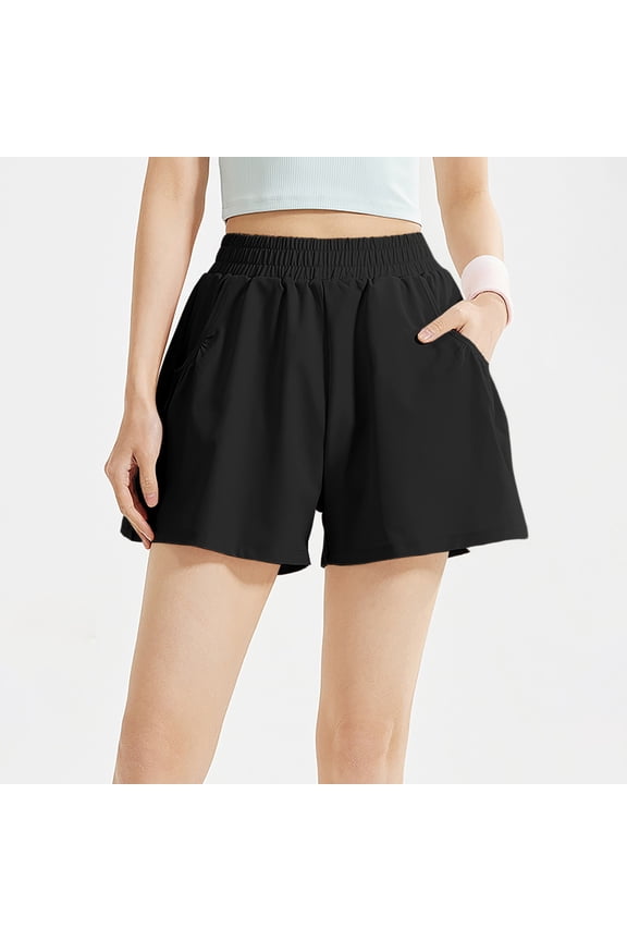 Womens High Waist Hip Lift Sports Shorts for Casual Running Outdoor Fitness and Home Wear Comfortable Stretch Fabric Easy Care