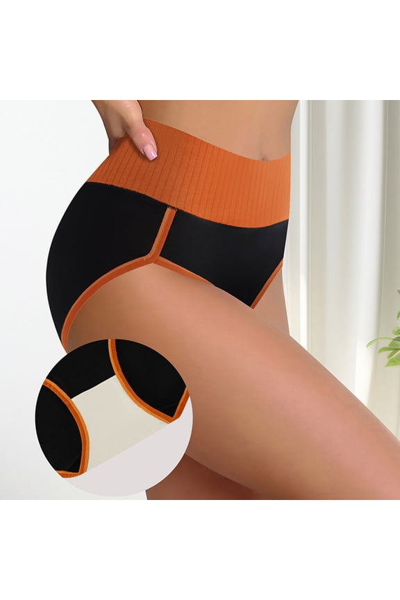 Womens High-Waisted Seamless Shaping Underwear Bikini Briefs Comfort Fit Soft Everyday Basics