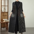 thumbnail image 1 of Taylonsss Womens Hooded Color Block Long Denim Vest Coat Dress Casual Layered Outfit, 1 of 6