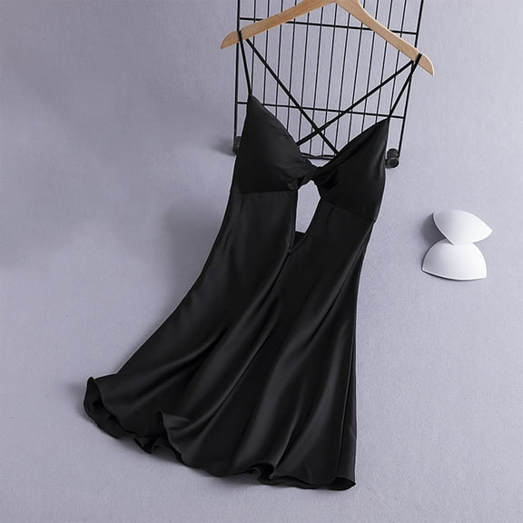 Taylonsss Womens House Dress Fashion Solid Color Loose Fit Built-in Bra Cozy Homewear Lounge Robe