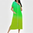 thumbnail image 1 of Taylonsss Womens Knit Bathrobe Robe Full Length Zipper Front Cozy Ombre with Pockets Lounge Sleepwear, 1 of 7