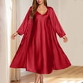 thumbnail image 1 of Taylonsss Womens Pajama Set Silky-Like Printed Nightgown and Robe Loungewear Two-Piece Sleepwear, 1 of 7