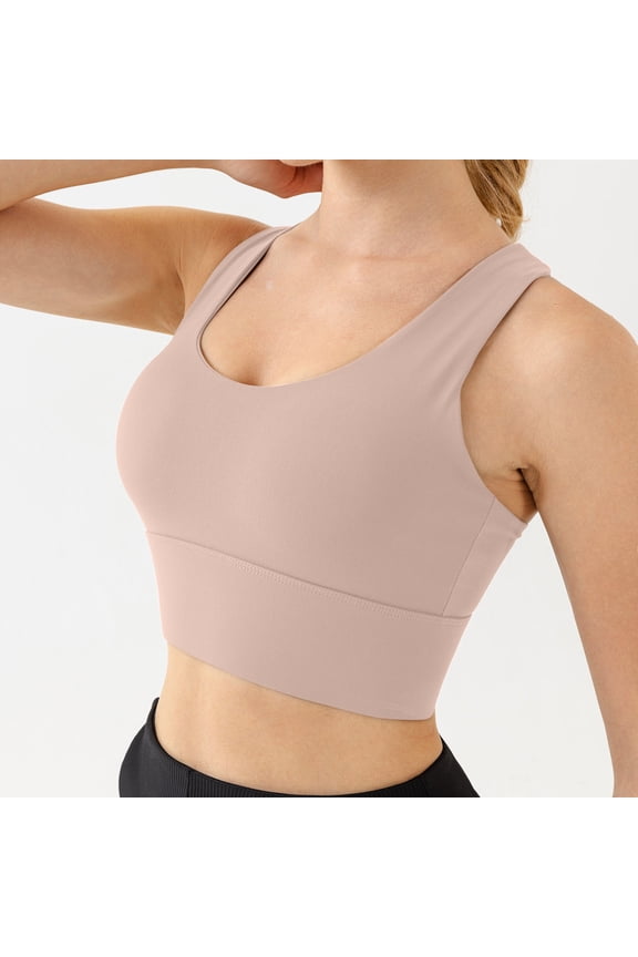 Womens Plus Size Fitness Bra Cross Back Design Yoga Running Supportive Comfortable Slim Fit Workout Top Breathable for Active Women