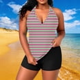 thumbnail image 1 of Taylonsss Womens Plus Size Two Piece Halter Neck Swimsuit with Adjustable Straps and Built in Bra Casual Solid Color Swimsuit Set for Beach and Pool Vacation, 1 of 7