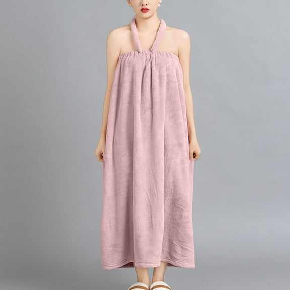 Taylonsss Womens Plush Homewear 100% Cotton Absorbent Quick-Dry Wrap-around Bathrobe Cozy Loungewear for Home Comfort