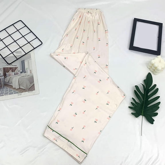 Taylonsss Womens Printed Lounge Pants Loose Comfortable Casual Floral Pajama Bottoms for Homewear Fashion Sleepwear
