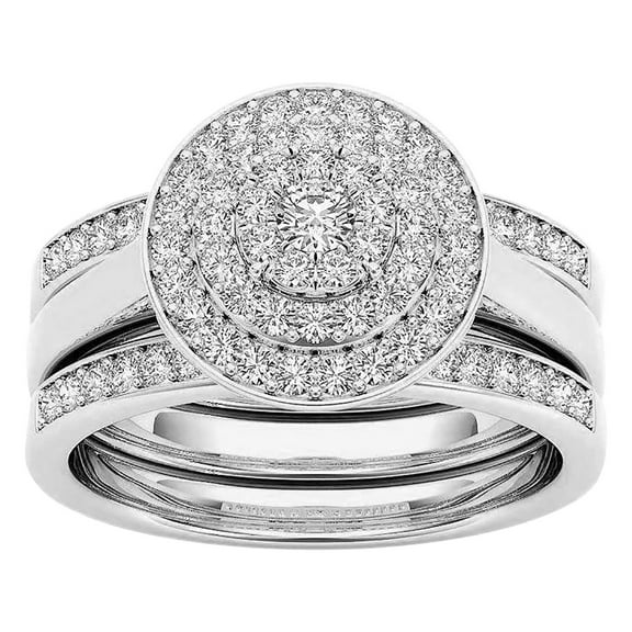 Taylonsss Womens Rings 2-in-1 Set Detachable Shiny Diamond Set Engagement Wedding Rings Inlaid Zircon