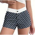 thumbnail image 1 of Taylonsss Womens Sleepwear Shorts Polka Dot Elastic Waist Button Closure High Waist Fitted Casual Homewear, 1 of 5