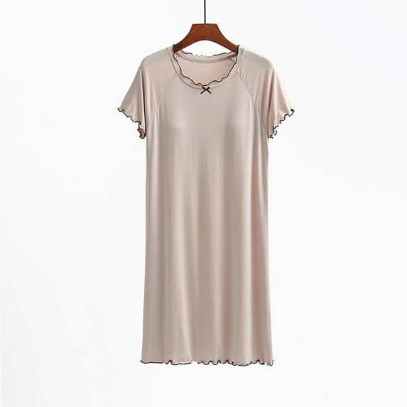 Taylonsss Womens Sleeveless Dress with Built-in Bra Comfortable Relaxed Fit Solid Color Lounge Nightgown