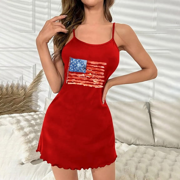 Taylonsss Womens Summer Casual Short Sleeve Round Neck Nightdress with Chest Print Comfy Sleepwear