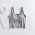 thumbnail image 1 of Taylonsss Womens Summer Padded Button Front Solid Camisole Tank Top Back Detail Casual Loungewear, 1 of 9