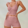thumbnail image 1 of Taylonsss Womens Summer Pajama Set Strappy Solid Color Casual Sleepwear Lounge Outfit, 1 of 3