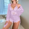 thumbnail image 1 of Taylonsss Womens Summer Sleepwear Set V-Neck Lace Camisole 3-Piece Set Fashionable Comfort Elegant Loungewear, 1 of 6