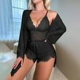 thumbnail image 1 of Taylonsss Womens Summer Sleepwear Set V-Neck Lace Camisole 3-Piece Set Fashionable Comfort Elegant Loungewear, 1 of 6