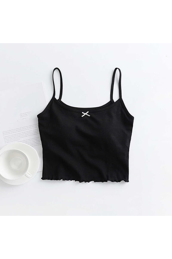 Womens Summer Solid Camisole Built-in Bra Contoured Back Sleeveless Top for Layering and Sleepwear