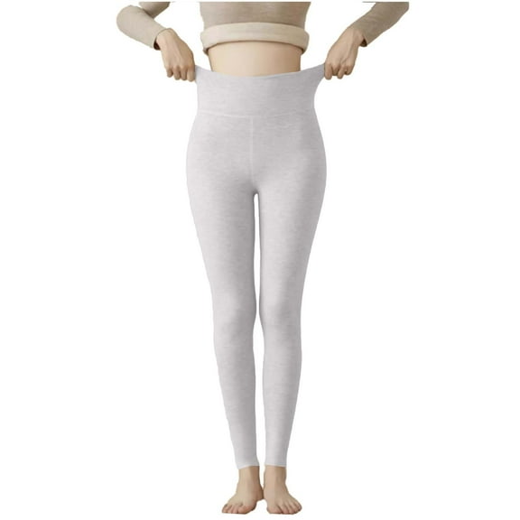 Taylonsss Womens Winter Thermal Pants High Waist Wide Band Wool Blend Soft Warm Leggings Full Length Base Layer Comfortable Casual Outfit