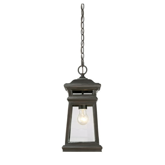 Taylor 1-Light Outdoor Hanging Lantern in English Bronze with Gold