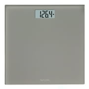 Taylor 11.0" x 11.0" Digital Glass Body Weight Scale Battery Powered, FSA HSA Eligible, 350 lb Capacity, Gray
