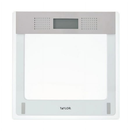 Taylor 12.2 x 12.2 inch Digital Talking Scales Clear Glass White
