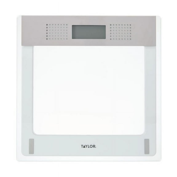 Taylor 12.2 x 12.2 inch Digital Talking Scales Clear Glass White