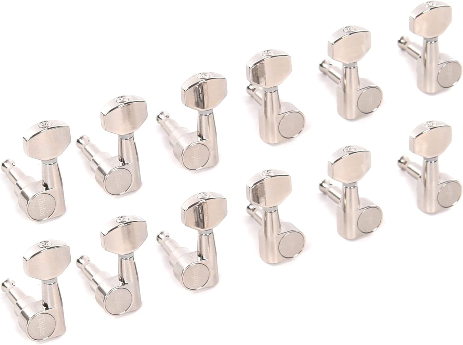 Taylor 12-String 6x6 Guitar Tuners, 1:18 Ratio - POLISHED NICKEL, #181-12PN