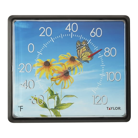 Taylor 12-inch by 14-inch Dial Thermometer in Butterfly Pattern