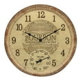 thumbnail image 1 of Taylor 14-inch Bourbon Barrel Clock with Thermometer, 1 of 7
