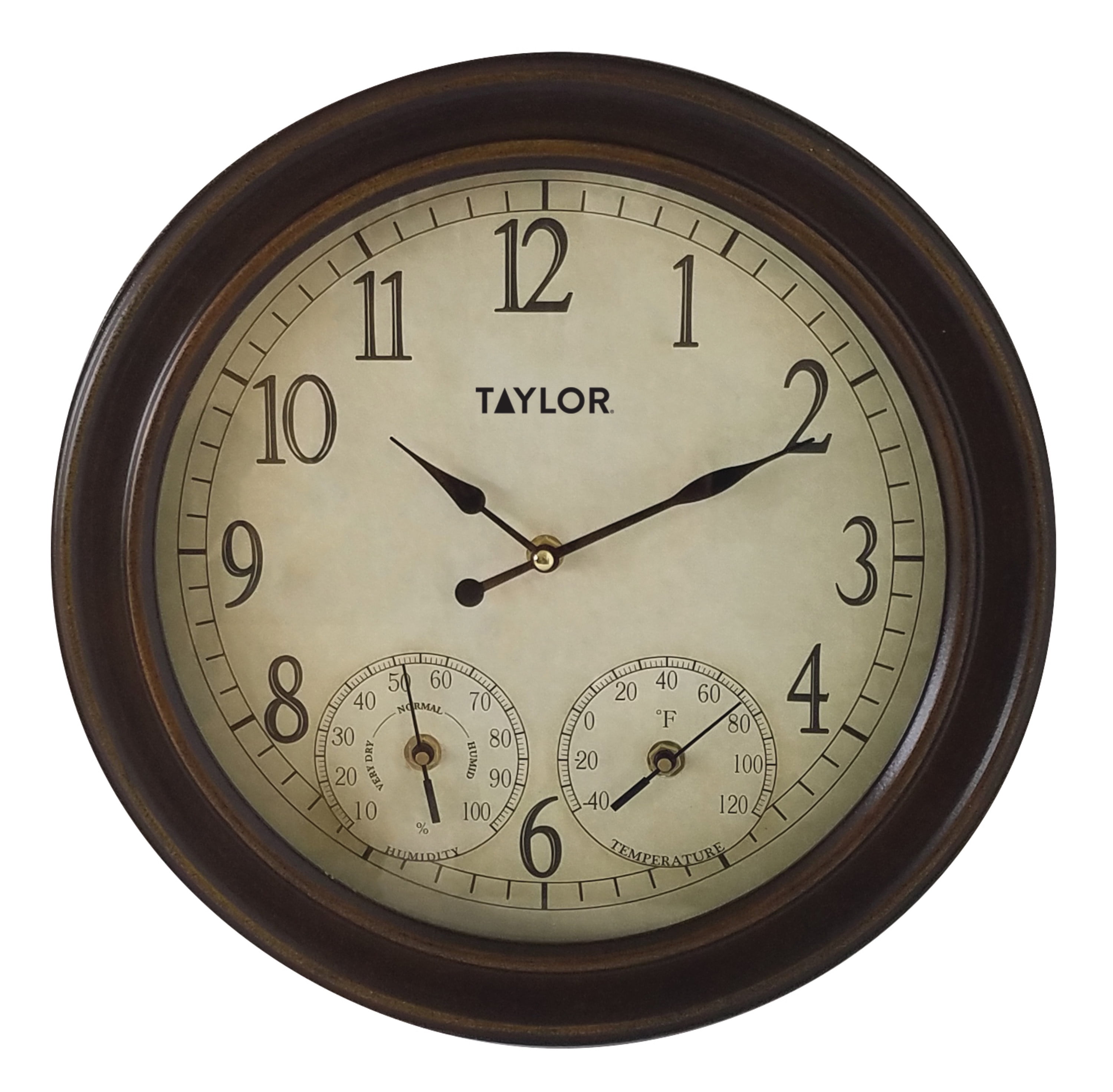 Taylor Vintage Indoor Outdoor Thermometer With Sensor Brown 