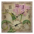 thumbnail image 1 of Taylor 14-inch x 14-inch Beechwood Flower Clock with Thermometer, 1 of 8