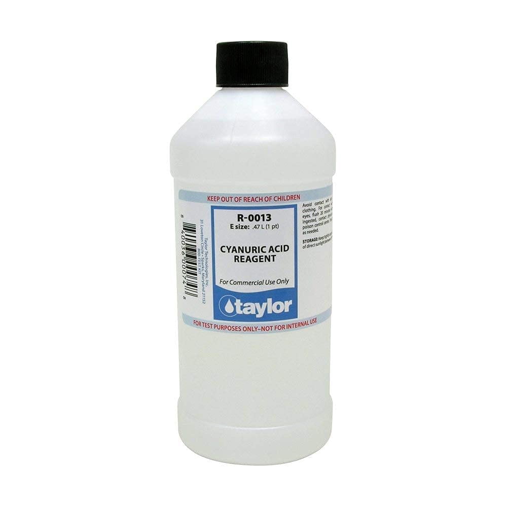 Taylor 16 Oz Bottle Cyanuric Acid Reagent 13 Test Kit for Residential and Commercial Water Conditioning, Swimming Pool and Spa Maintenance 4 Pack