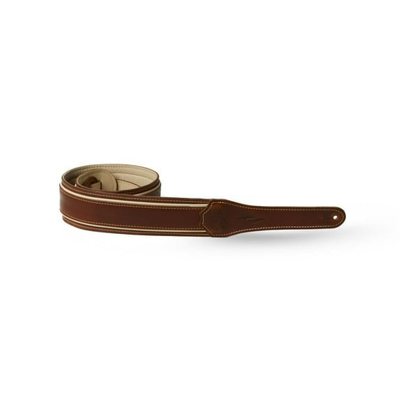 Taylor Guitars Element 2.5" Leather Guitar Strap in Brown/Cream