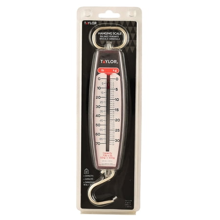 Taylor Precision Products Analog Hanging Scale - 70 lb Capacity - White