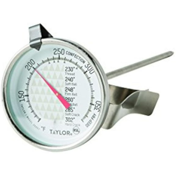 Taylor TruTemp Candy and Deep Fry Thermometer - Analog, Stainless Steel, Instant Read