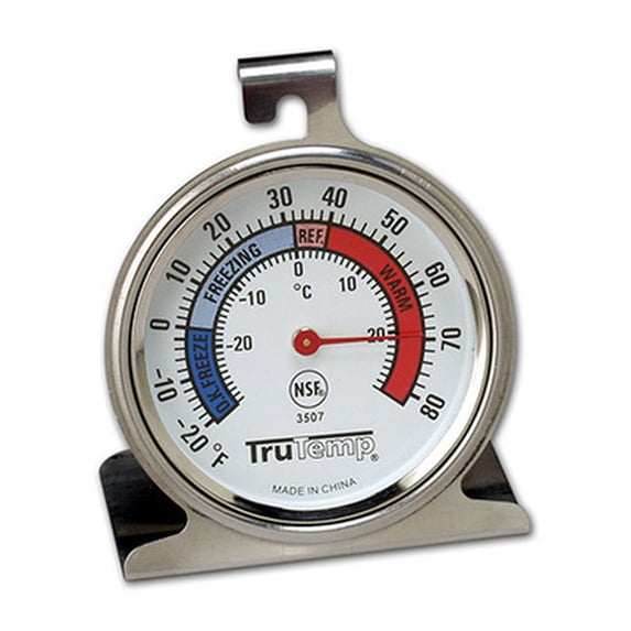 New Taylor 3507 Refrigerator/Freezer Dial Thermometer,-20 to 80 Deg F, Analog Display, Gray,Each