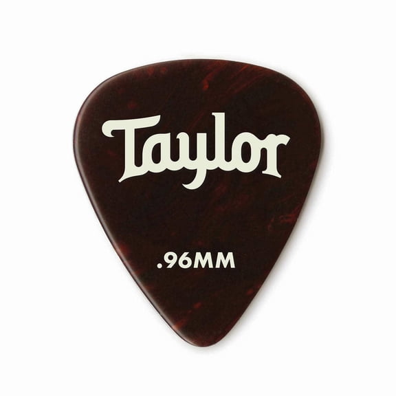 Taylor Celluloid 351 Guitar Picks, Tortoise Shell, 12-Pack, 0.96mm