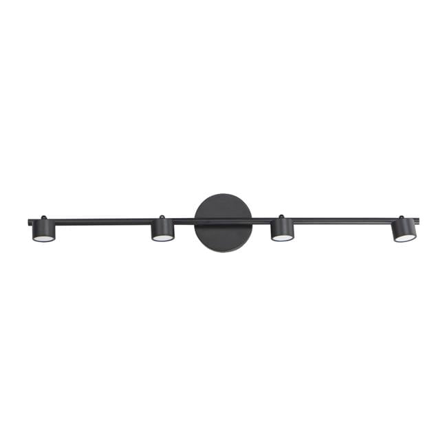 Taylor 4-Light Fixed Rail Track Light, Black - Walmart.com