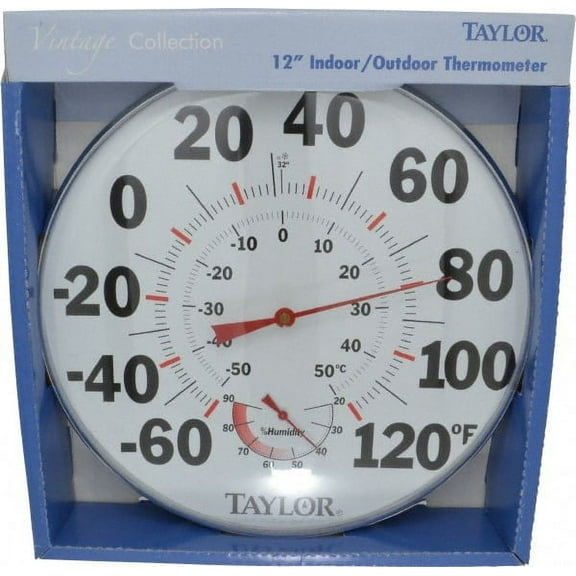 Taylor -40 to 120F, Window and Wall Thermometer 12 Inch Diameter