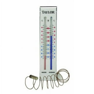 Taylor 12.25-inch Heritage Long Glass Tube Thermometer in Bronze 