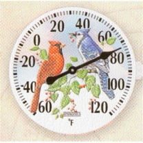 Taylor 5639 Outdoor Thermometer With Birds Inset,6-In. - Quantity 1