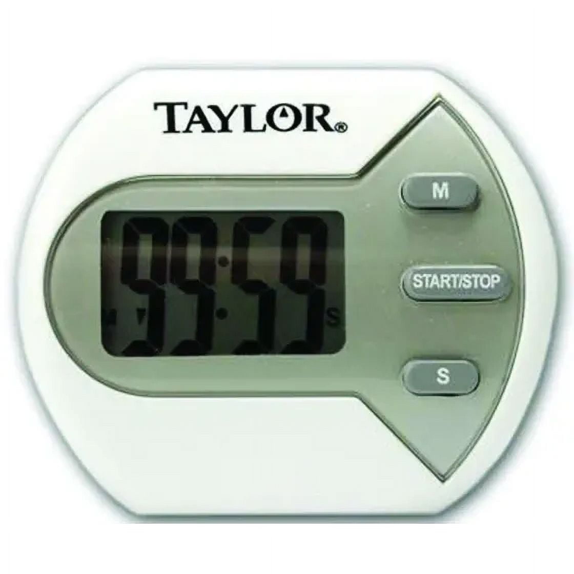 Taylor Compact White and Silver Portable Digital Timer