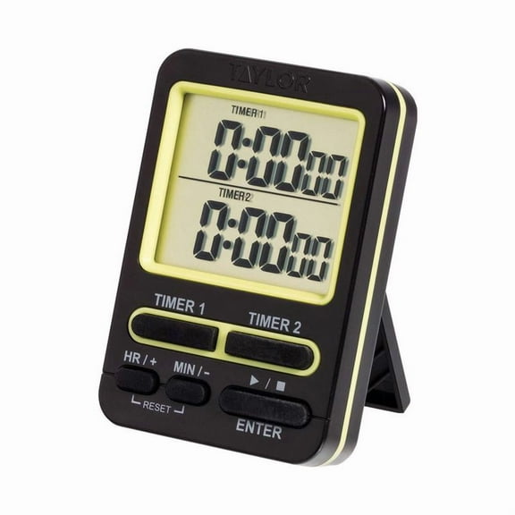 taylor 5880 dual event digital timer w/clock, black