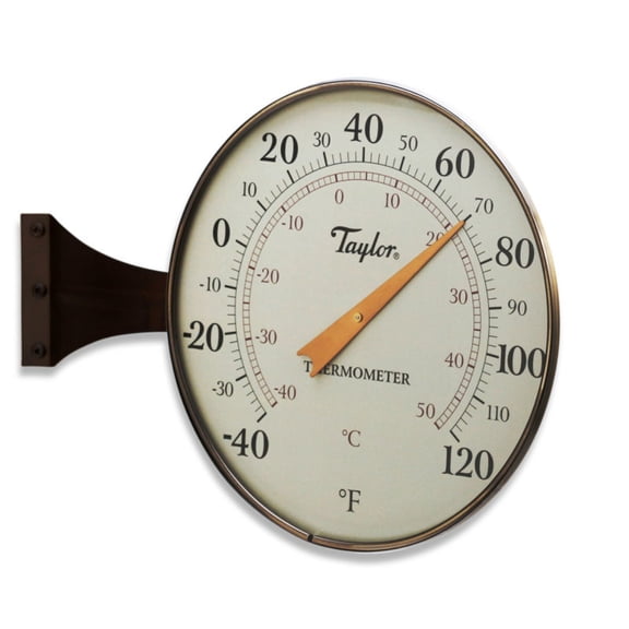 Taylor 8.5-inch Heritage Weatherproof Thermometer in Bronze