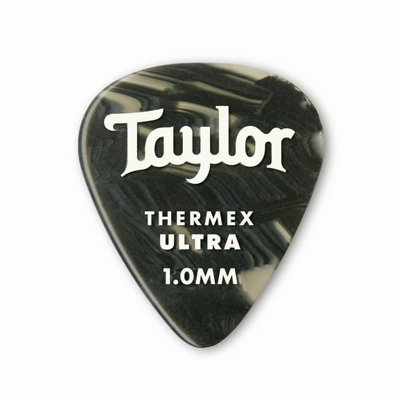 Taylor 80716 Thermex Guitar Picks (6 Pack) - 351 Shape (1.00mm) - Black Onyx