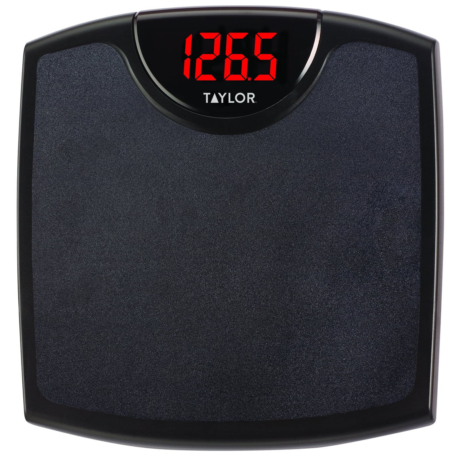 Taylor 9.8” x 9.8” 300 lb Analog Dial Bathroom Scale with Dial Display  Black 