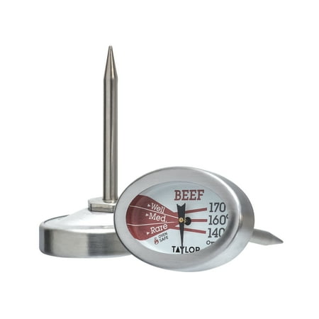 Taylor Stainless Steel Beef Grilling Button Thermometer Set of 2