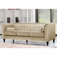 thumbnail image 1 of Taylor Beige Velvet Sofa-Color:Beige, 1 of 11