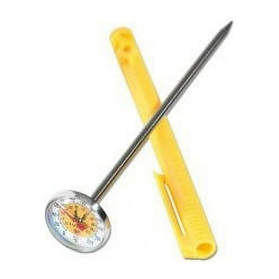 Taylor Bi-Therm Yellow Color-Coded Dial Thermometer - 5"L Stem