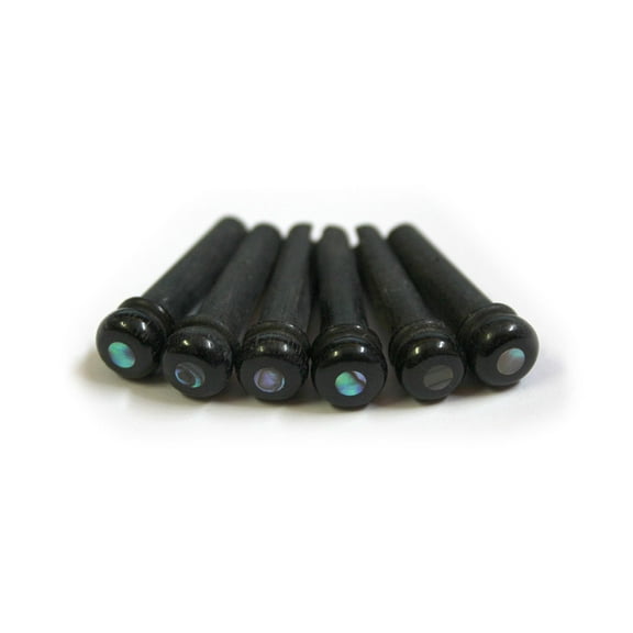 Taylor Bridge Pins, Ebony with Abalone Dots