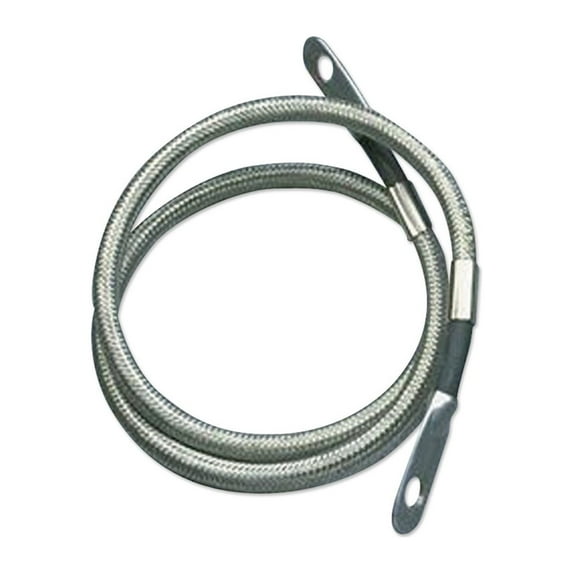 Taylor Cable 20124 Stainless Braided Diamondback Shielded; Battery Cable; Starter To Switch; 24 in. Length; HD 4 Gauge;