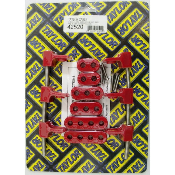 Taylor Cable 42520 7-8mm HORIZONTAL WIRE LOOM KIT RED